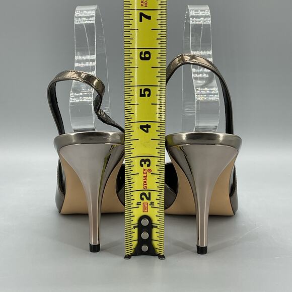 NEW Calvin Klein Women’s Cinola Slingback Pumps Pewter Mirror Metallic Size 8.5M - Picture 4 of 11